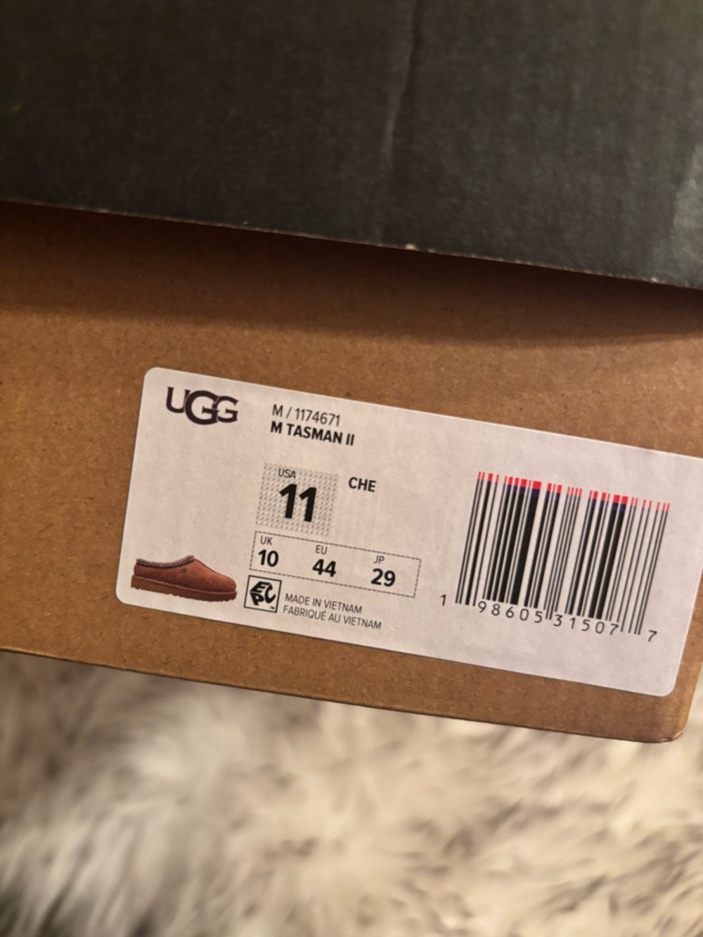 UGG Chestnut Suede Slip-On Clog with Decorative Trim - Picture 5 of 6